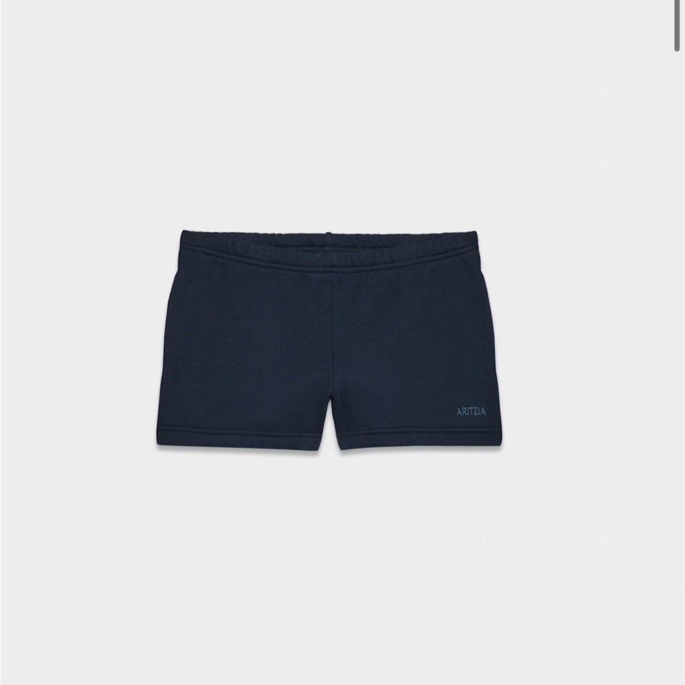 Aritzia Cozy Sweatfleece Boyfriend Lo-Rise Mini Short Admiral 2xs